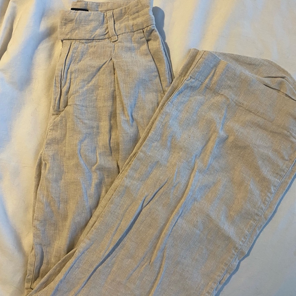 Banana Republic linen wide leg pants